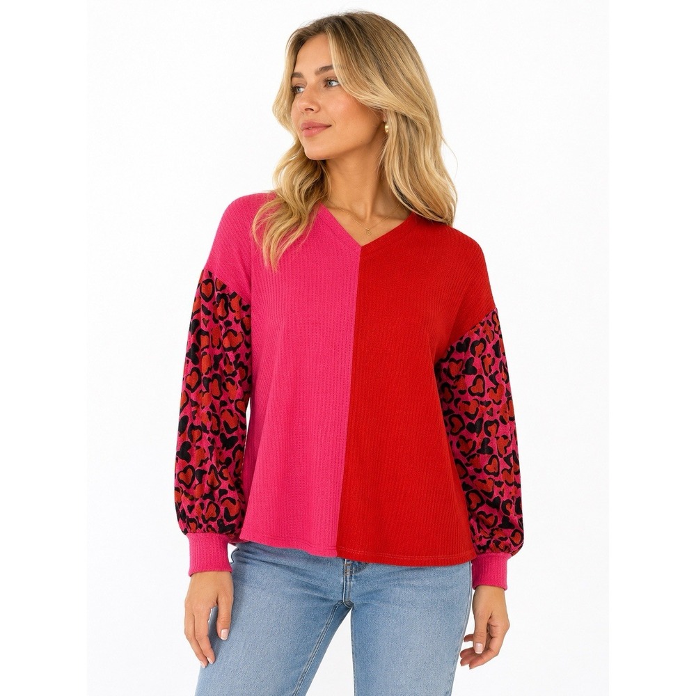 Grace Emma Top Medium Pink Thermal Long Sleeve NWT Y2K Retro